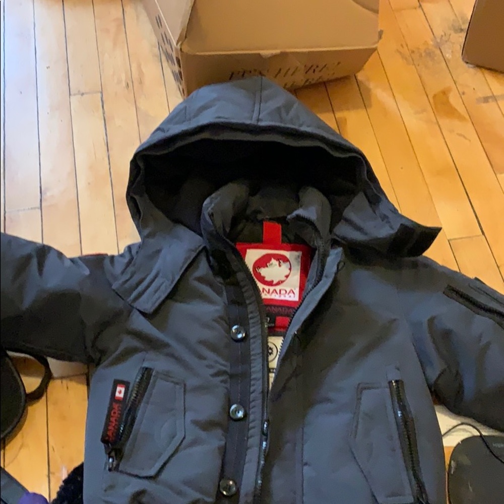 Dark gray Kids Canada Weather Coat